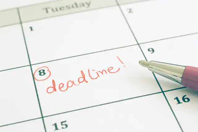 calendar deadline