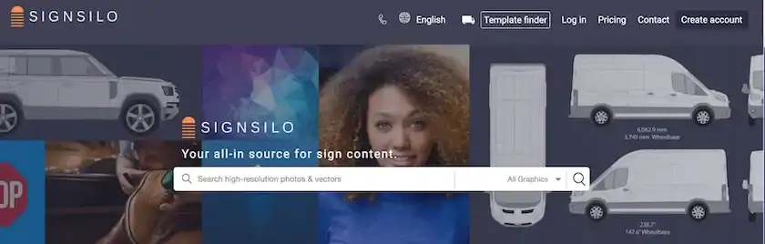 signsilo website for vehicle templates