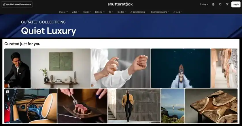 curated collections from Shutterstock