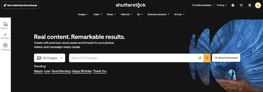 Shutterstock main website new