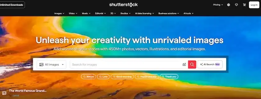 stockfoto website of shutterstock