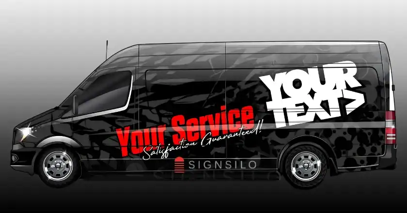 exampel vehicle wrap matte meets gloss SignSilo