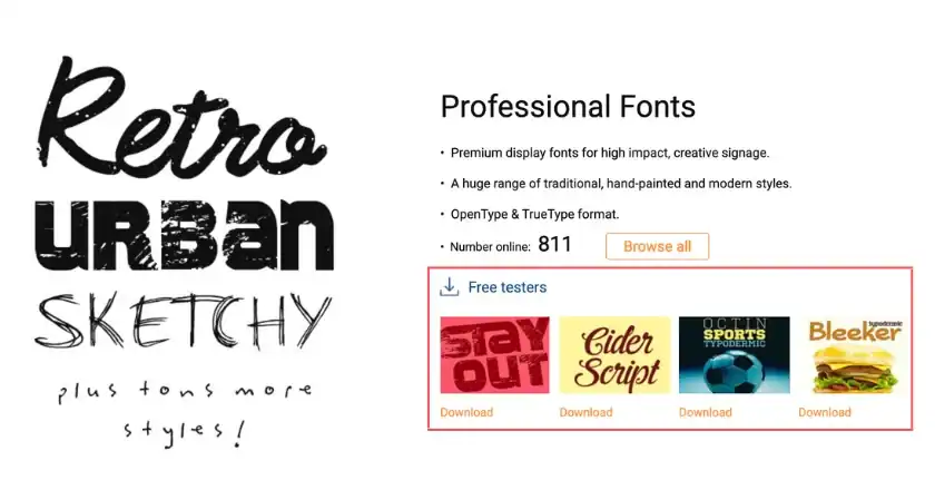 signsilo font tester files