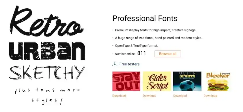 SignSilo professional fonts