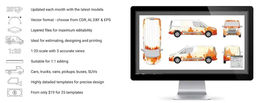 SignSilo templates vehicle advantages