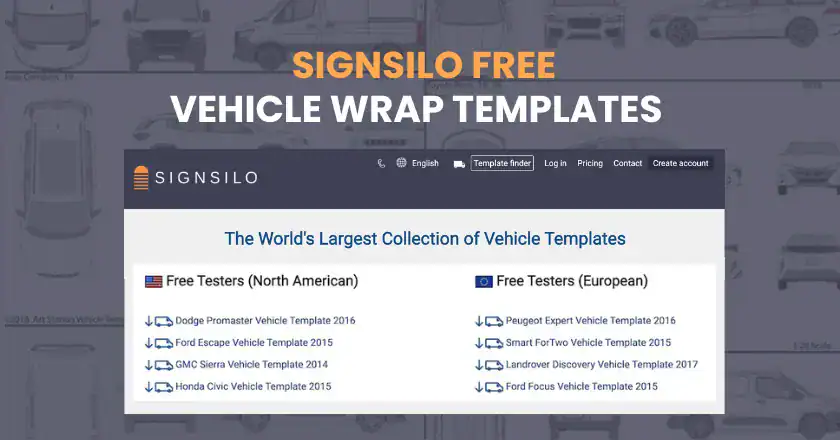 SignSilo vehicle templates free testers